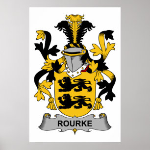 Poster Rourke Family Crest