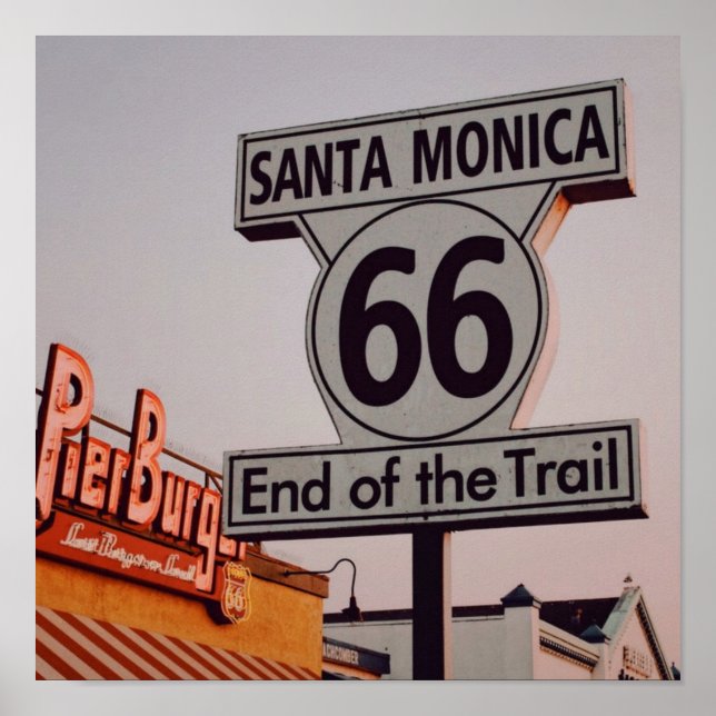Poster Route 66 Californie (Devant)