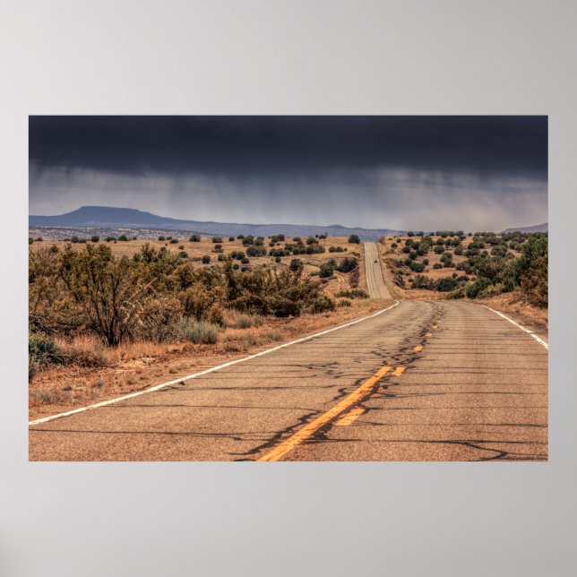 Poster Route 66 dans le désert (Devant)