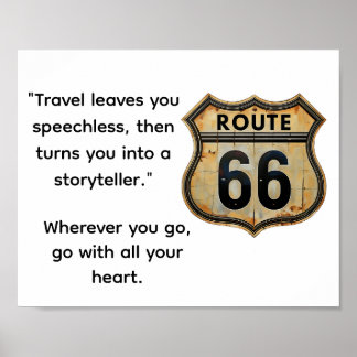 Poster Route 66 de voyage