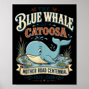 Poster Route 66 géante vintage de la Baleine Centenaire d