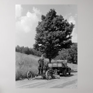Poster Route antique Grader, 1937