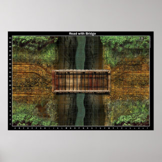 Poster Route avec pont - Carte de bataille