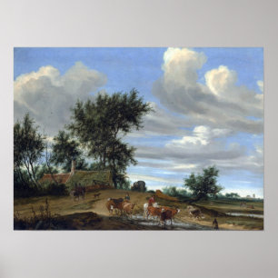 Poster Route de campagne de Salomon van Ruysdael A