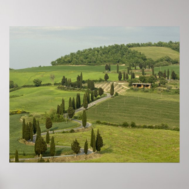 Poster Route de Pienza à Montepulciano, (Devant)
