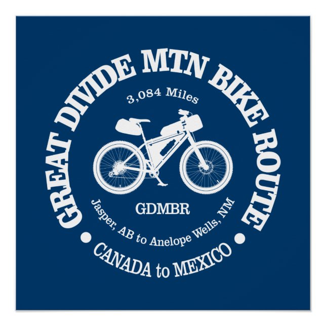 Poster Route des VTT Great Divide (Devant)