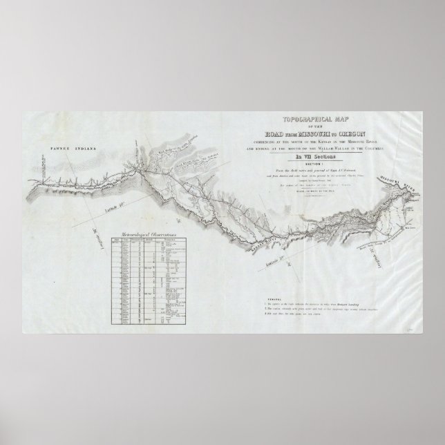 Poster Route du Missouri à l'Oregon 4 (Devant)