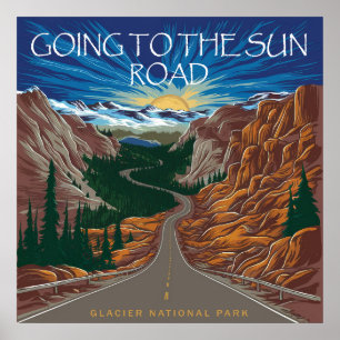 Poster Route Going To The Sun Vue Montana