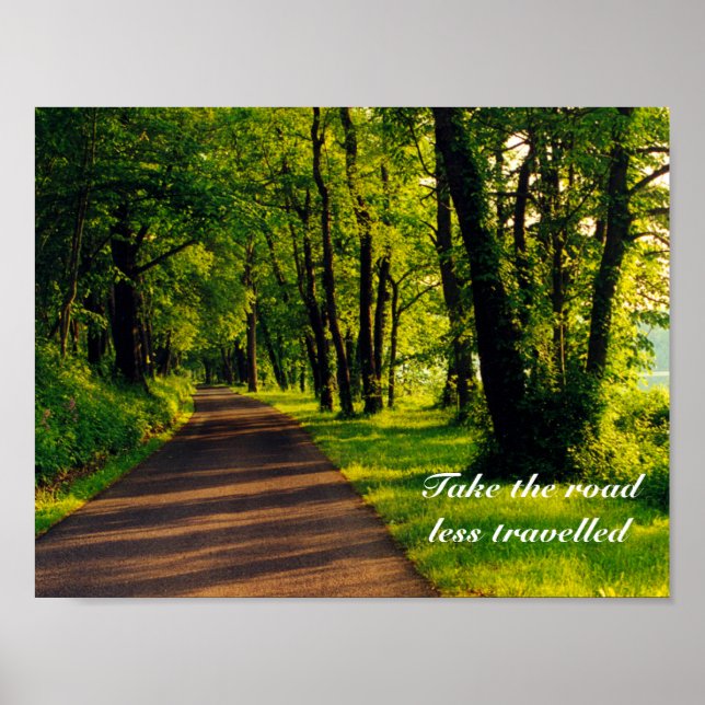 Poster route moins parcourue (Devant)