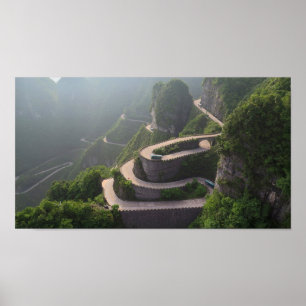 Poster Route Tongtian Zhangjiajie Chine