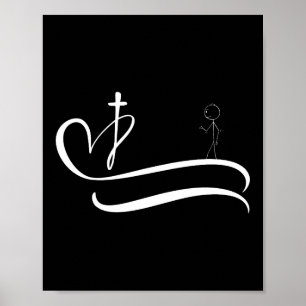 Poster Route vers la Croix - Design sombre
