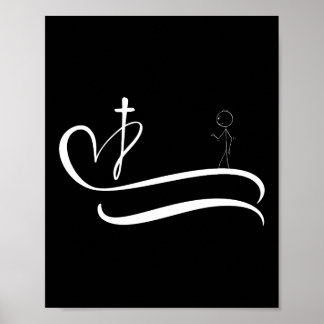 Poster Route vers la Croix - Design sombre