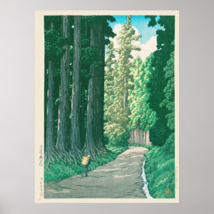 Poster Route vers Nikko Art Forêt Japonaise Imprimer