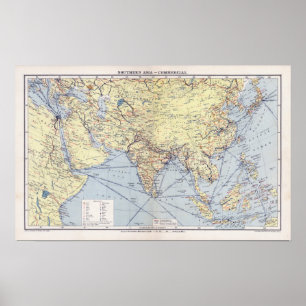 Poster Routes commerciales   Asie du Sud