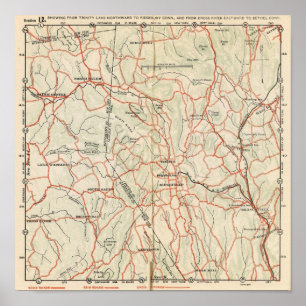 Poster Routes de bicyclette à New York et Connecticut 7