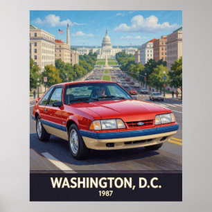 Poster Routes de spectacle des années 80 à Washington DC
