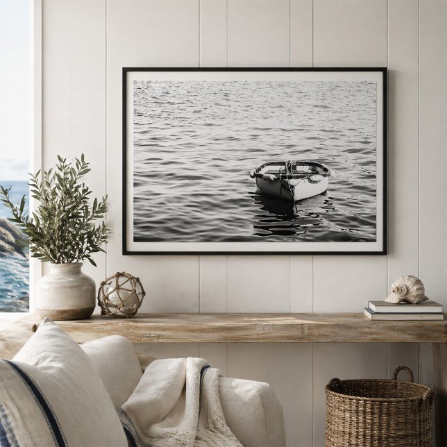 Poster Row Boat on Calm Water Minimalist Nautical (Créateur téléchargé)