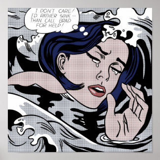 Poster Roy Lichtenstein Drowning Girl