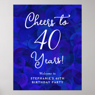 Poster Royal Blue encourage à 40 ans 40e anniversaire