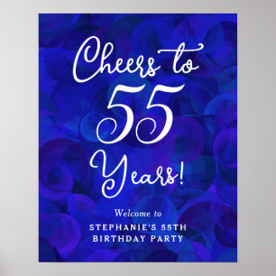 Poster Royal Blue encourage à 55 ans 55e anniversaire