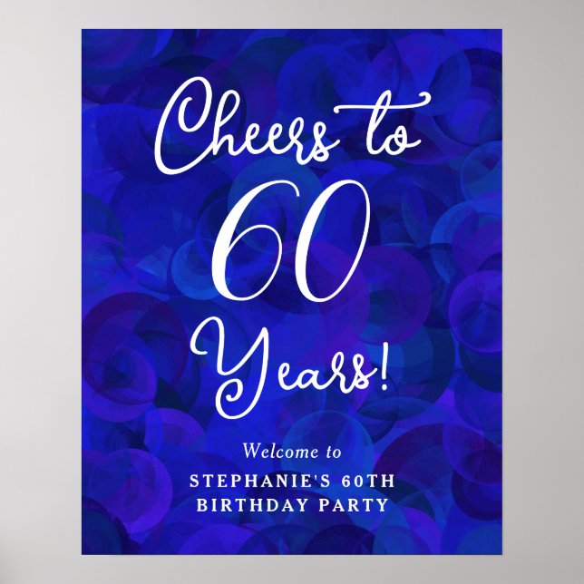 Poster Royal Blue encourage à 60 ans 60e anniversaire (Devant)