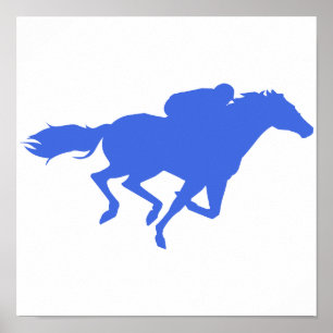 Poster Royal Blue Horse Racing