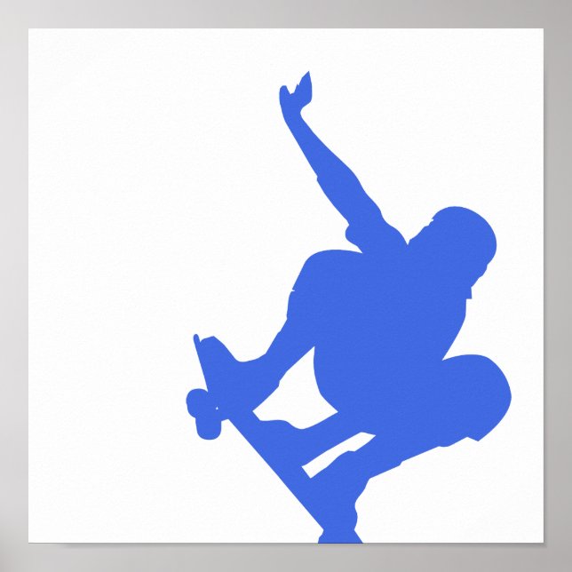 Poster Royal Blue Skateboard (Devant)
