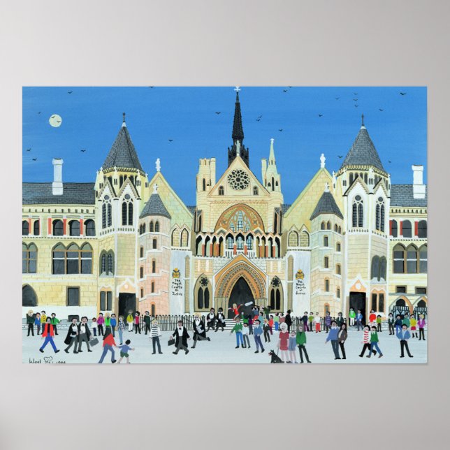 Poster Royal Courts of Justice Londres 1994 (Devant)