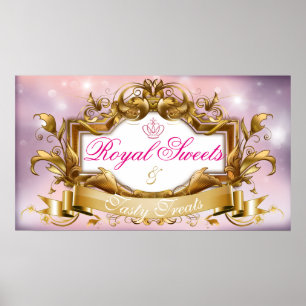 Poster Royal Sweets Rose & Or Elegant