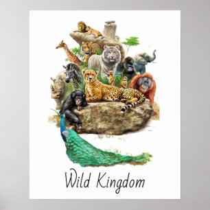 Poster Royaume animal sauvage personnalisable