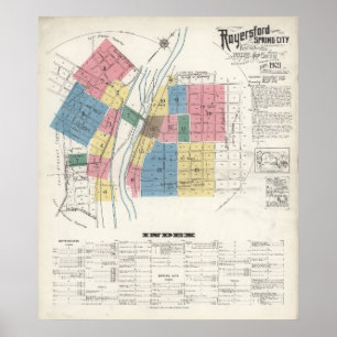 Poster Royersford Spring City PA Carte 1921