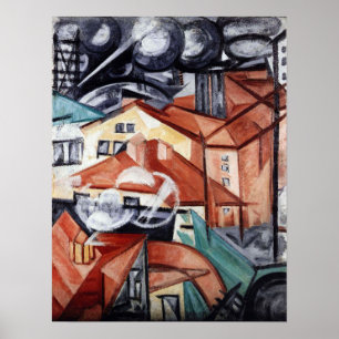 Poster Rozanova - Cityscape 1912