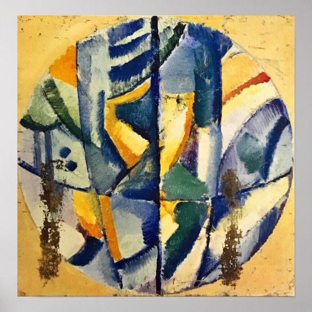 Poster Rozanova - Composition des couleurs 1914 (Devant)