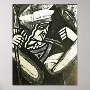 Poster Rozanova - Jack Of Diamonds 1915