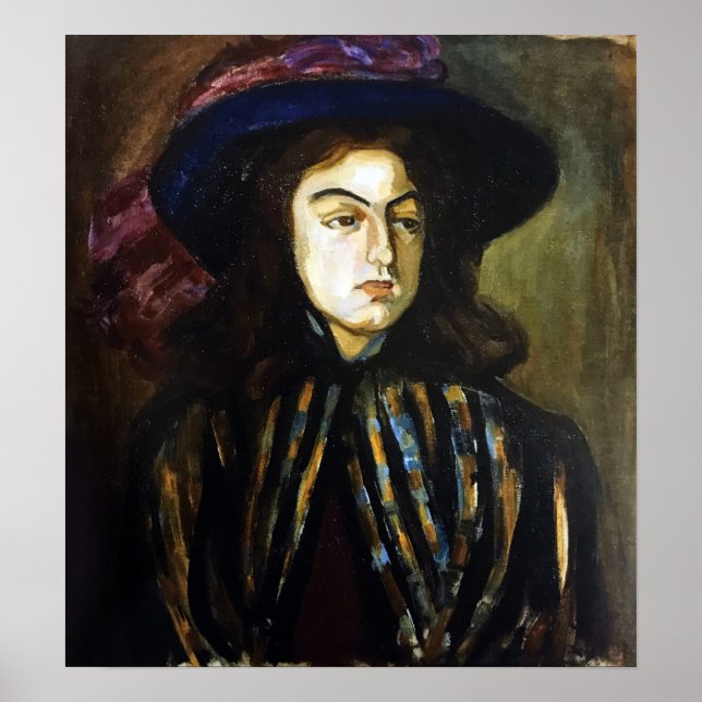 Poster Rozanova - Portrait féminin 1907 (Devant)