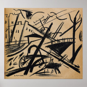 Poster Rozanova - Union De La Jeunesse 1913