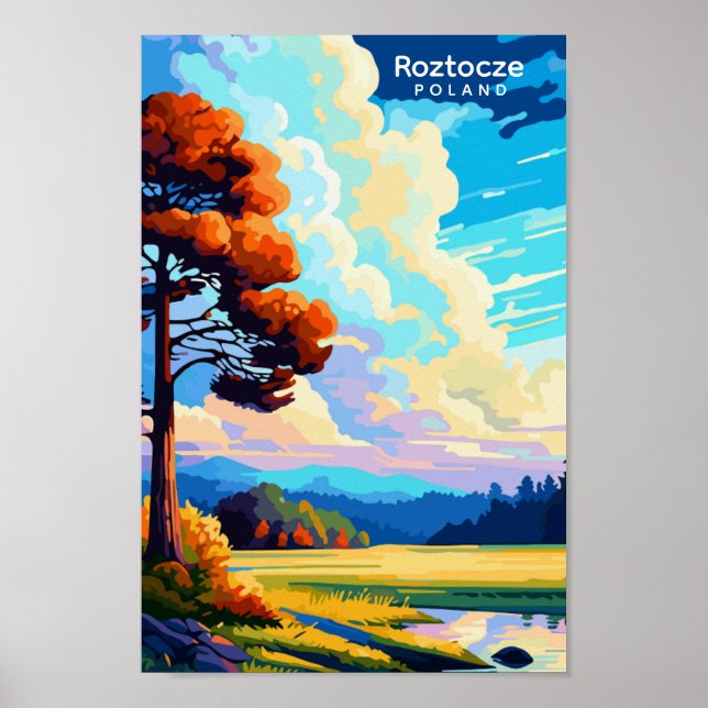 Poster Roztocze Spain vintage travel illustration (Devant)