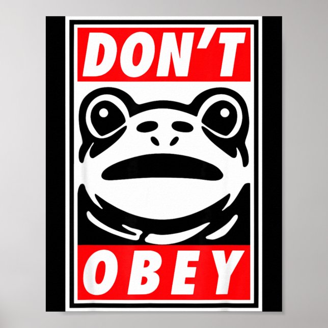 Poster Rtland Frog Don't Obey  (Devant)