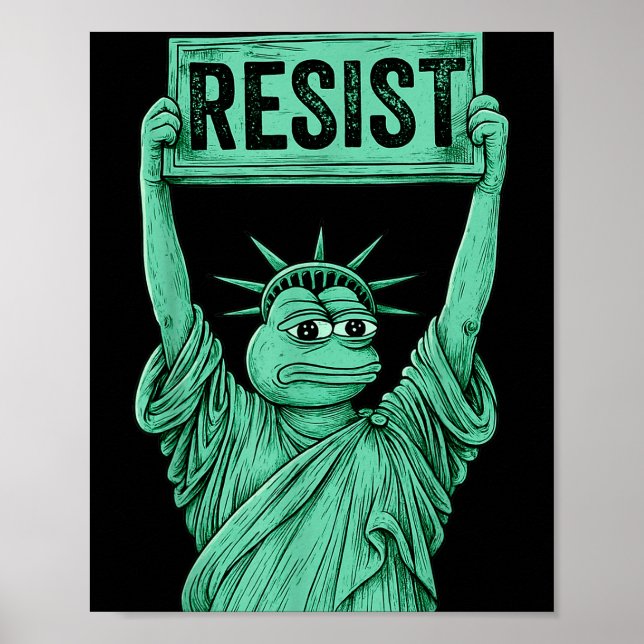 Poster Rtland Frog Funny City Art - Rtland Frog Protest  (Devant)