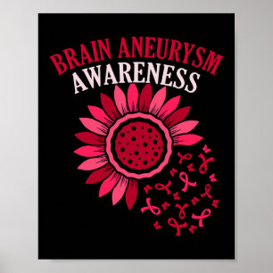 Poster Ruban Cerveau Aneurysme Mois de sensibilisation Su