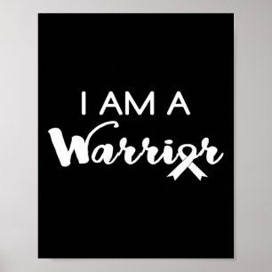 Poster Ruban de guerrier cool je suis un ruban de cancer