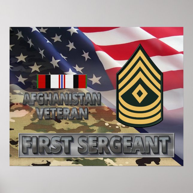 Poster Ruban de la première campagne sergent Afghanistan (Devant)