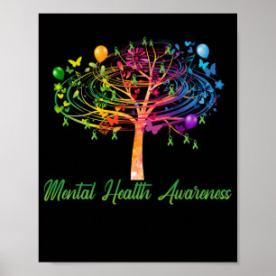 Poster Ruban de l'arbre de sensibilisation à la santé men