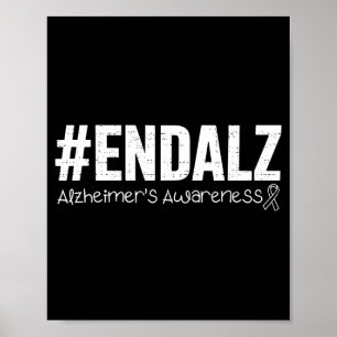 Poster Ruban de sensibilisation à la maladie d'Alzheimer 