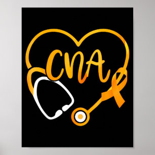 Poster Ruban de stéthoscope cardiaque Cna Sclérose en pla