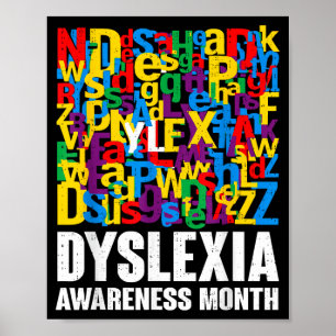 Poster Ruban du mois de sensibilisation à la dyslexie spé