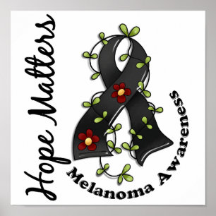 Poster Ruban Fleur 4 Hope Matters Melanoma