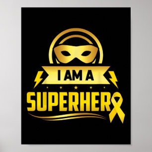 Poster Ruban Je suis un super-héros contre le cancer infa