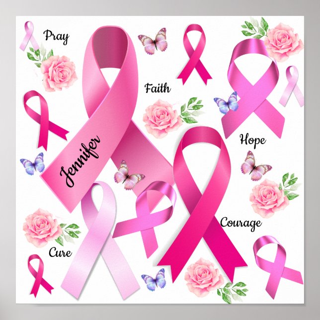 Poster Ruban rose (Devant)