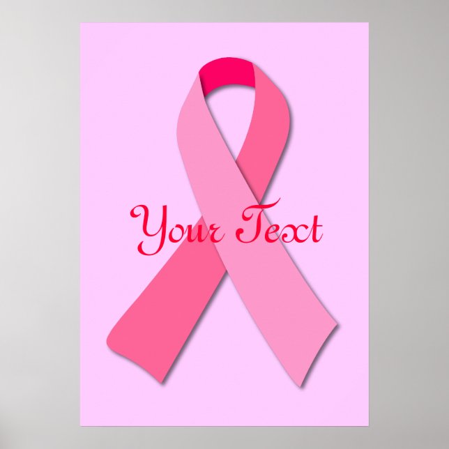 Poster Ruban rose (Devant)